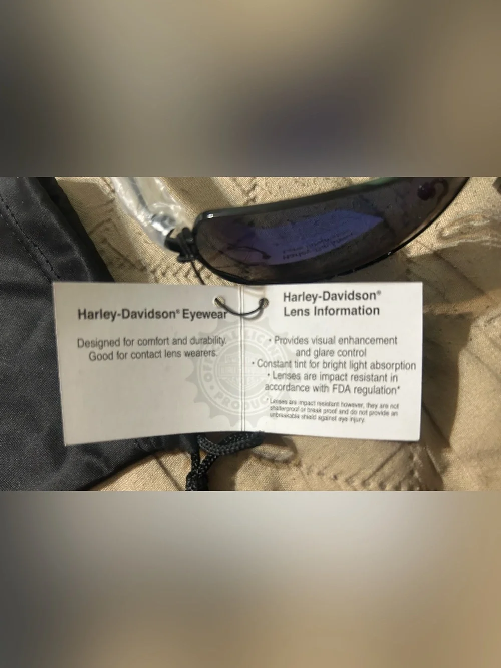 Harley Davidson Mens Black Wire Frame Sunglasses Blue Mirrored Shades